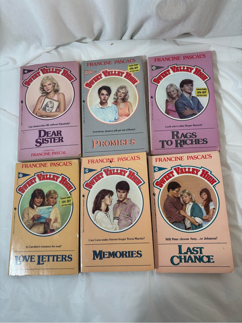 Sweet Valley High paperback book lot of 6 1984-1987